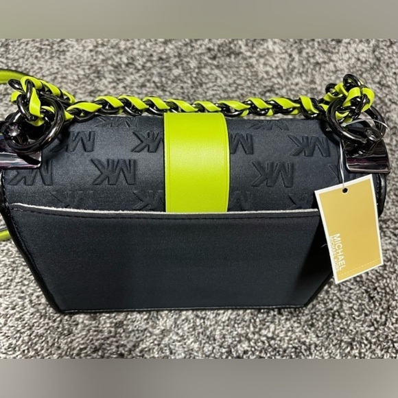 New Michael Kors Greenwich black/green crossbody - Picture 5 of 6